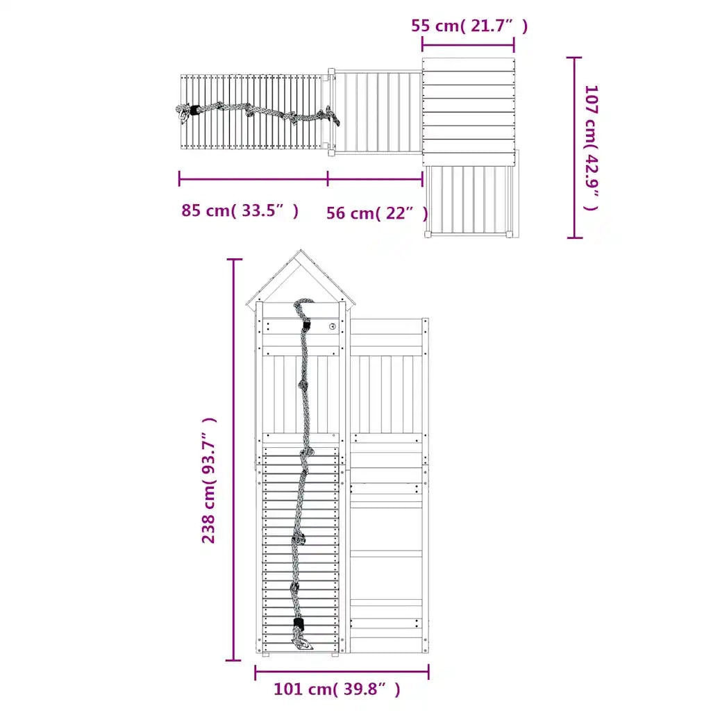 Casetta con Arrampicata in Legno Massello di Douglas CFW8441366
