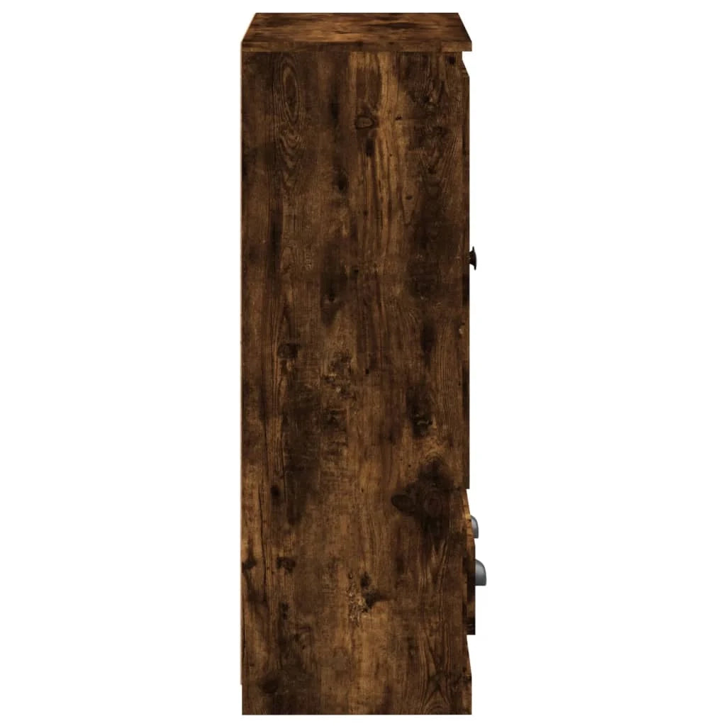 Buffet credenza cassettiera mobiletto mobile contenitore organizer cucina soggiorno salotto alto 60 x 35,5 x 103,5 cm legno ingegnerizzato marrone 02_0033372