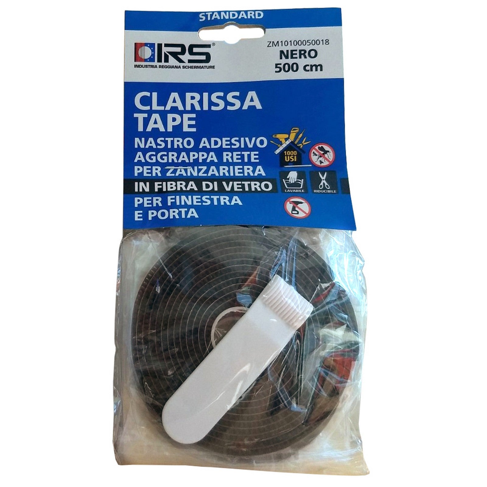 nastro aggrappa rete zanzariera 5 m nero cod:ferx.977