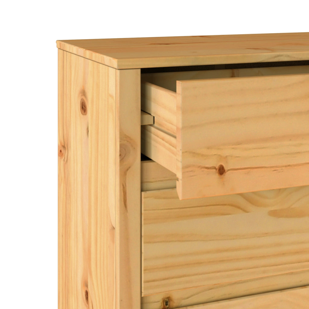 Cassettiera "DRAMMEN" 76,5x40x91 cm Legno Massello di Pino