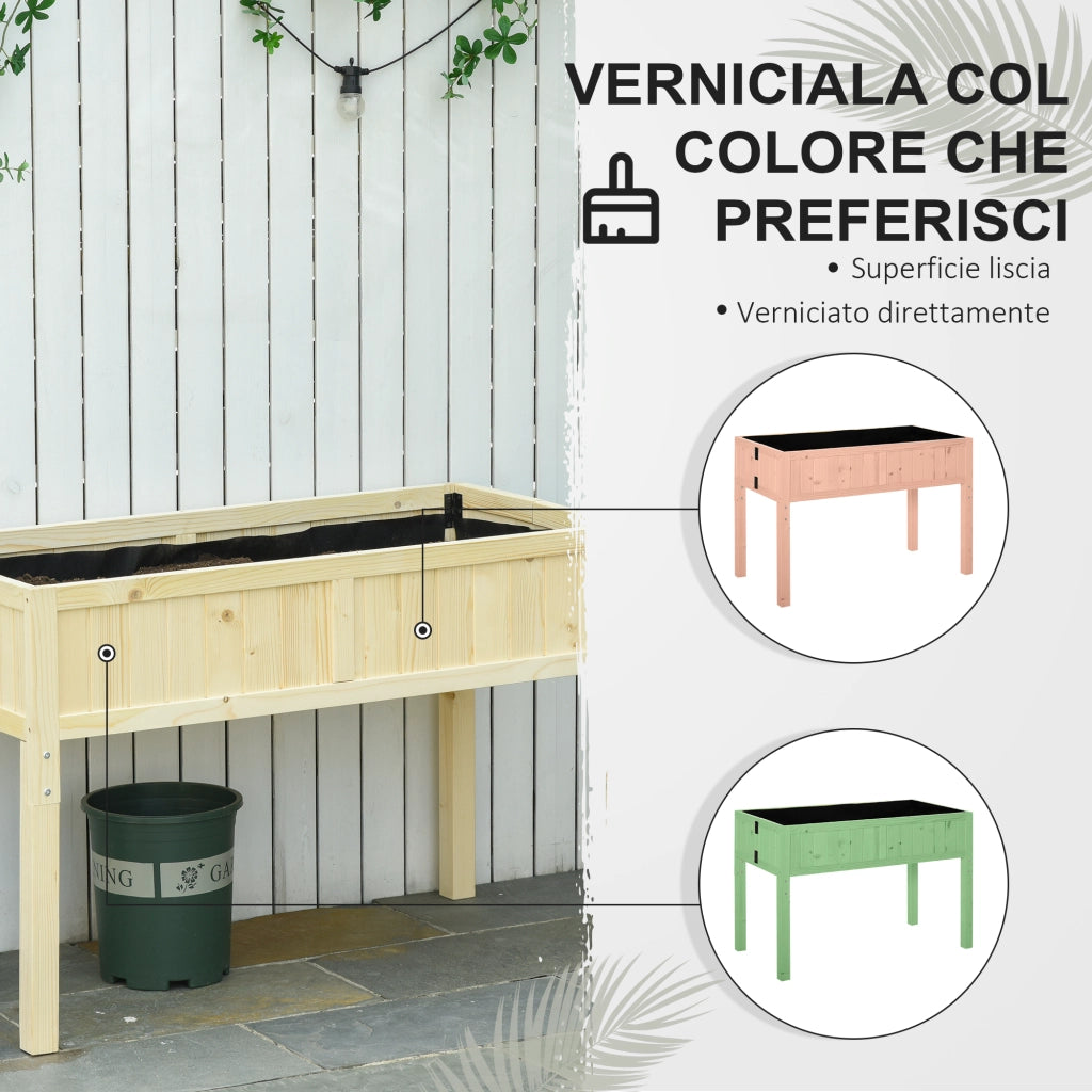 Letto Pieghevole in Legno per Orto Rialzato ¨C zephmum ¨C 115x56x76 cm Legno