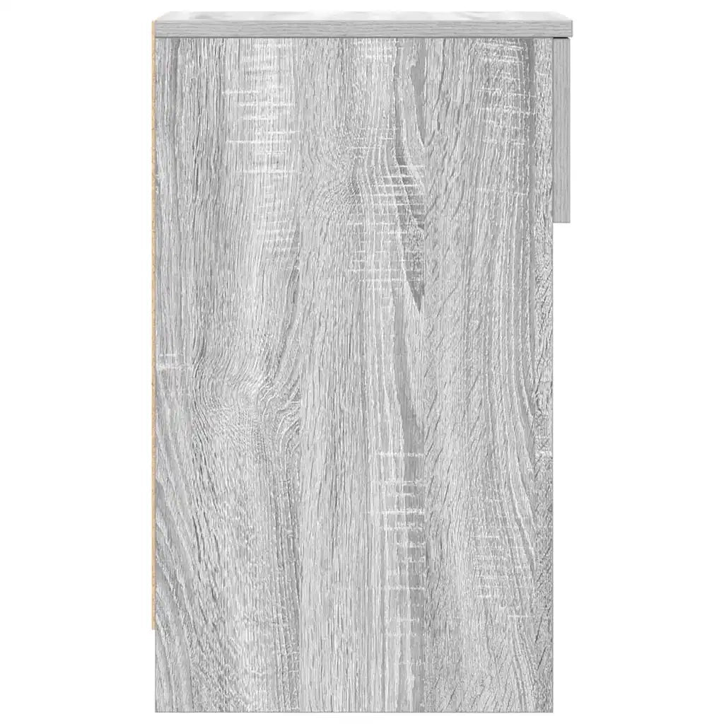 Comodini con Cassetto 2 pz-Set di 2 Tavolino da notte Grigio Sonoma 20x36x60 cm