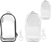 Taschi in PVC acqua-resistenti - 2 pezzi - con pompon e gancio - Dimensioni 19,5x10,5x5,5 cm - Display box