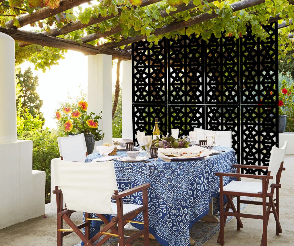 RAILING - Pannello in PVC traforato - Parasole Colore: nero, Misura: 98x198 cm