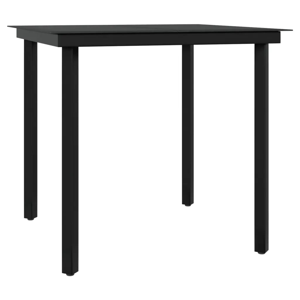 Set da Pranzo da Giardino 5 pz con Cuscini Nero cod mxl 39838