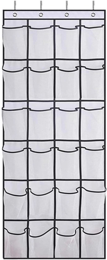 Organizzatore per scarpe 24 compartimenti - Organizzatore appeso - Borsa di stoccaggio multifunzionale - Tela fleece/Nylon - Risparmio di spazio