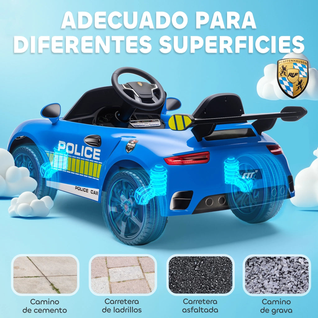 Auto Elettrica per Bambini con Telecomando e Sirena ¨C Minimal ¨C Blu