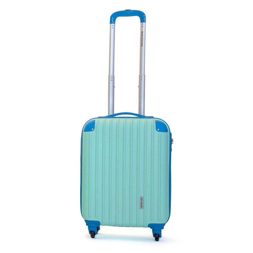 Trolley Valigia Rigido Bagaglio a Mano in ABS 4 TSA Ruote Ravizzoni Luna Verde Acqua