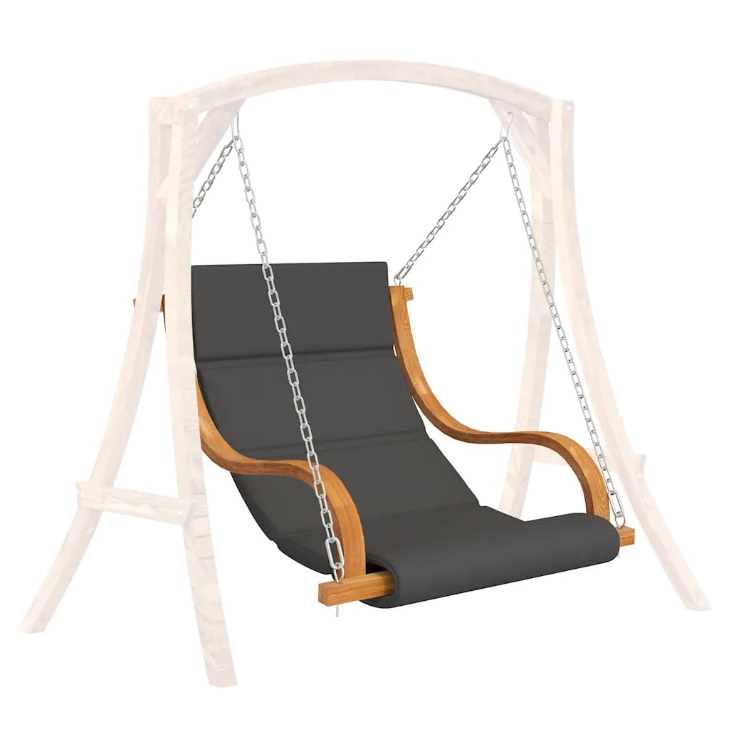 Sedia a Dondolo Senza Telaio con Cuscino in Legno Curvato 313942