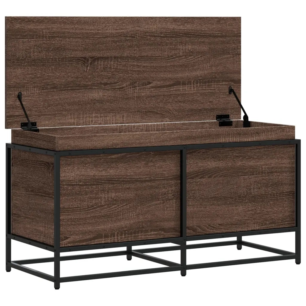 Contenitore con Coperchio Rovere Marrone 100x40x51,5 Truciolato 848808