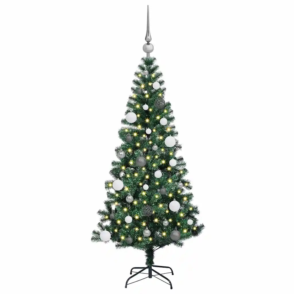 Albero di Natale artificiale con luci integrate Verde 150 cm 3396748