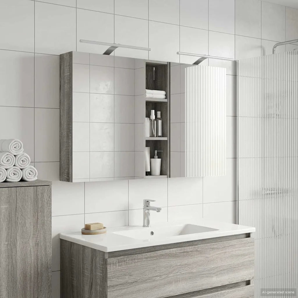 Set di Armadi da Bagno con lo scaffale 3 pcs 120 x 14,5 x 70 cm 3403757