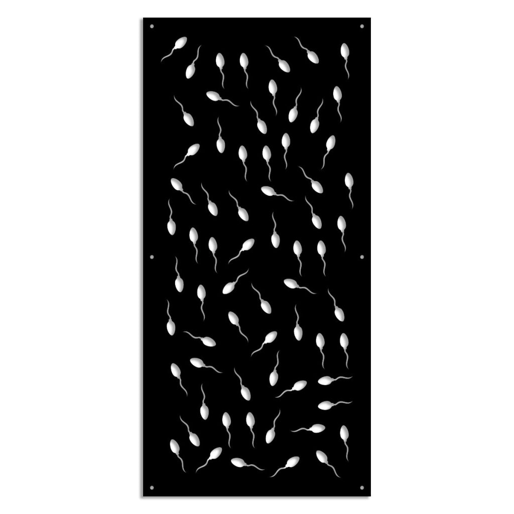 MAYBE LIFE - Pannello in PVC traforato - Parasole Misura: 50x150 cm, Colore: nero