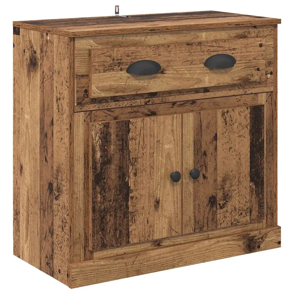 Credenza | Sideboards con cassetto 2 pcs Legno vecchio 70 x 35,5 x 67,5 cm