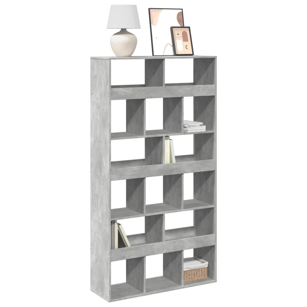 Libreria-Scaffale per Libri-Mobile di Stoccaggio Grigio Cemento 100x33x187,5 cm in Truciolato 643154
