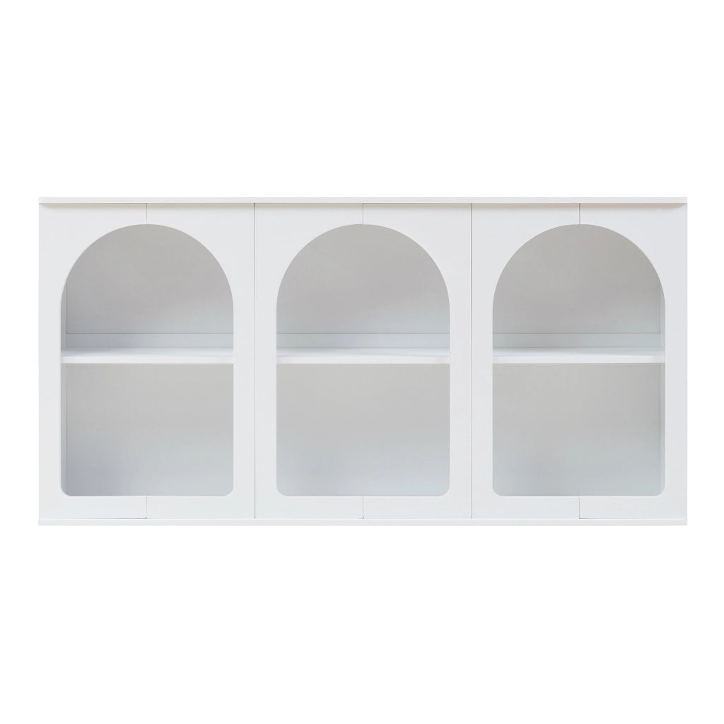 Credenza Trorhun Mobile Contenitore con Ripiano 160x30x80 cm - Bianco [en.casa]