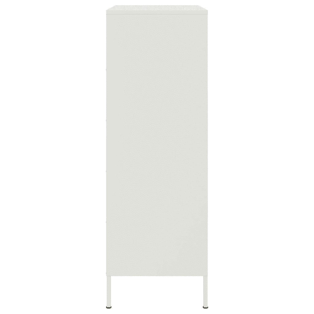 Credenza Bianca 68x39x113 cm in Acciaio 842975
