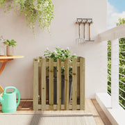 Fioriera Giardino a Recinzione-Vaso con Ringhiera-Contenitore per Piante 70x70x70 cm in Pino Impregnato
