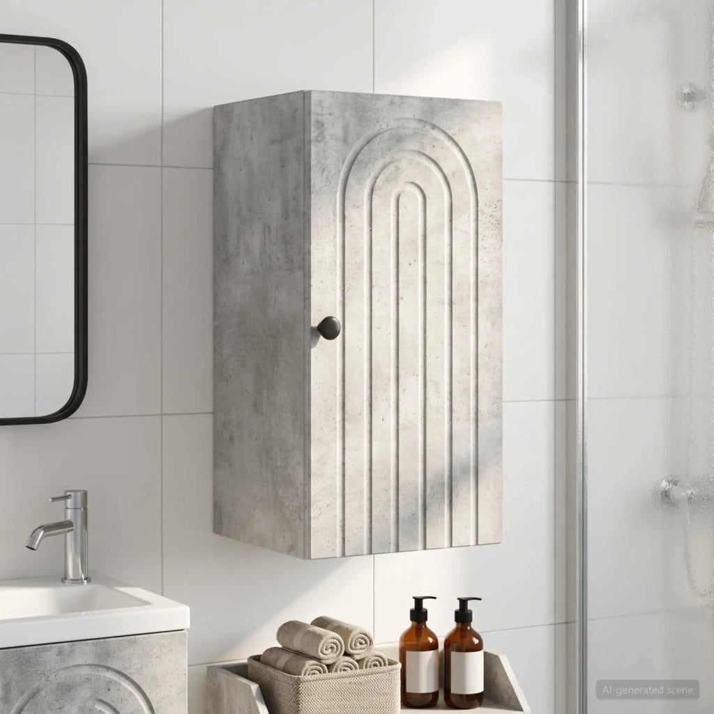 Armadio da bagno a muro ALKMAAR Grigio Cemento 30 x 31 x 59 cm 896148