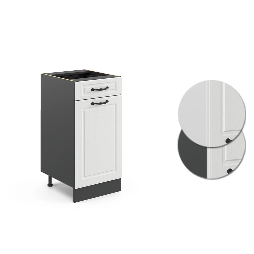 Vicco Mobiletto base per cucina Bianco casa di campagna 40 cm senza piano di lavoro
