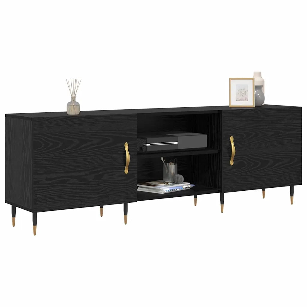 Mobile TV-Credenza per TV-Console TV Rovere nero 150 x 30 x 50 cm Legno multistrato 484840