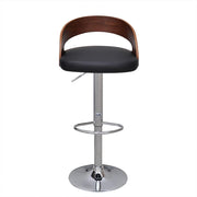 Set di due sgabelli da bar di design seduta a sedia struttura in legno curvato altezza regolabile 1202067