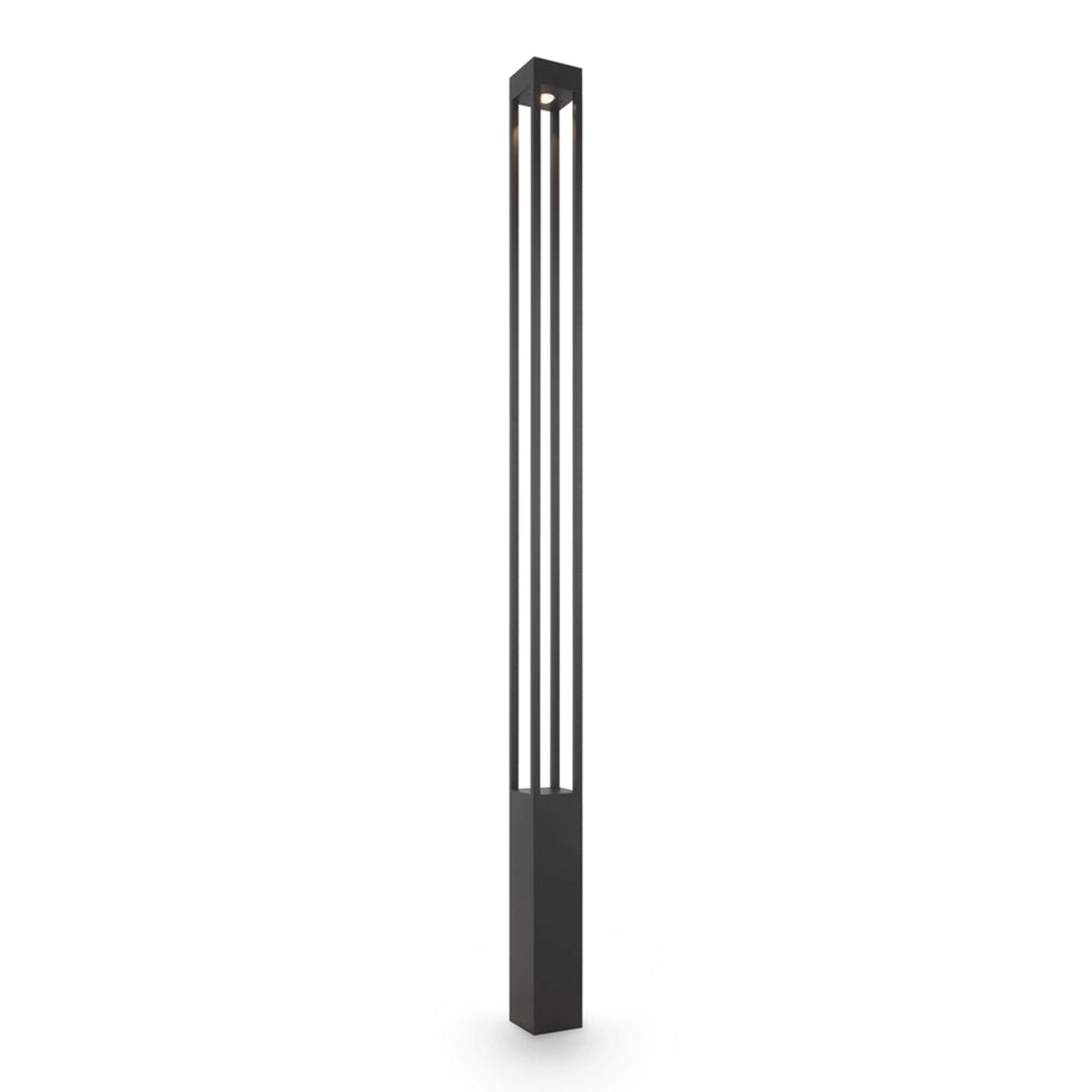 Lampada Da Terra Moderna Da Esterno Metallo Grafite Luce Led 25W Ip65