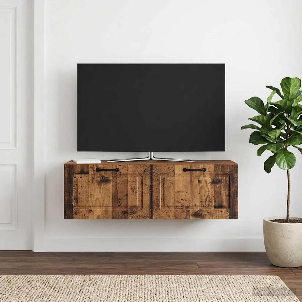 Mobile Porta TV da Muro Legno antico 98 x 31 x 30 cm 899413