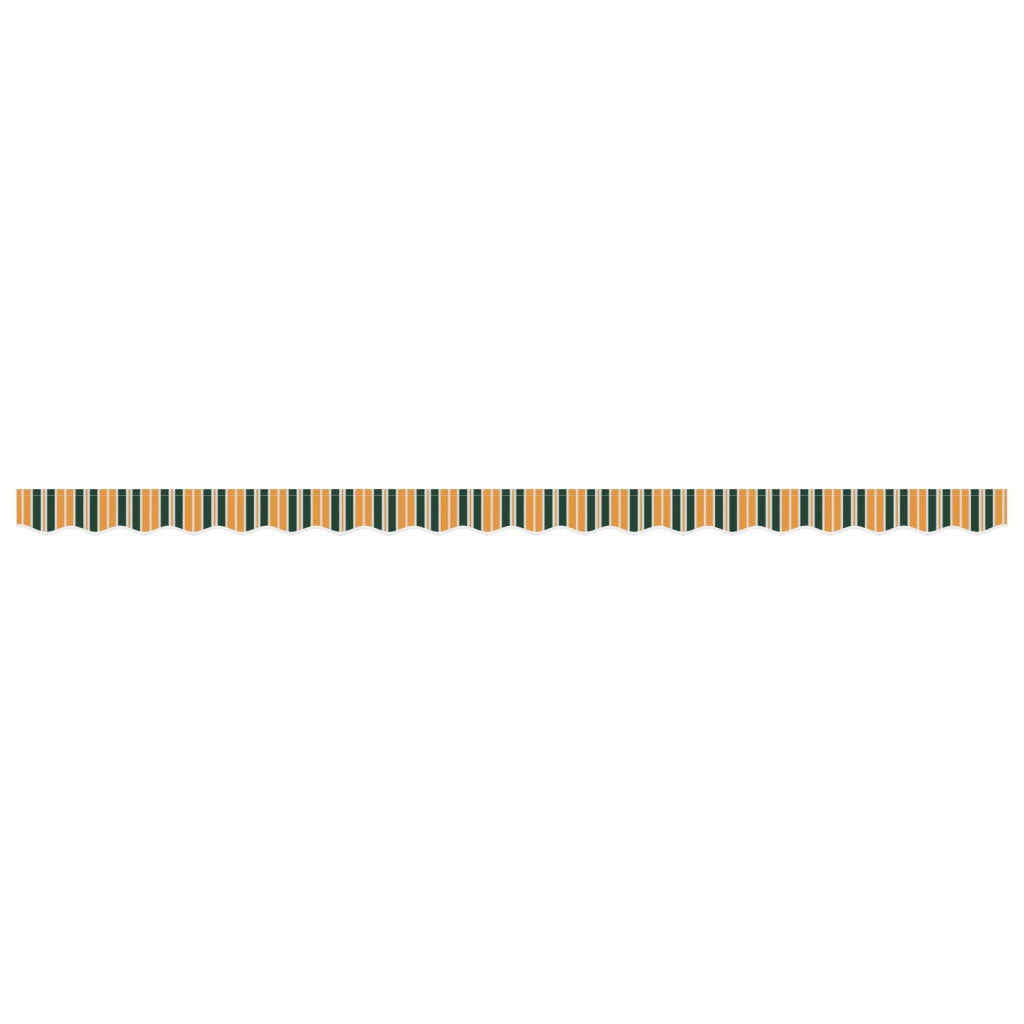 Baldacchino Valance per telaio da 4.5 m Verde e Giallo 4.3x0.2 m