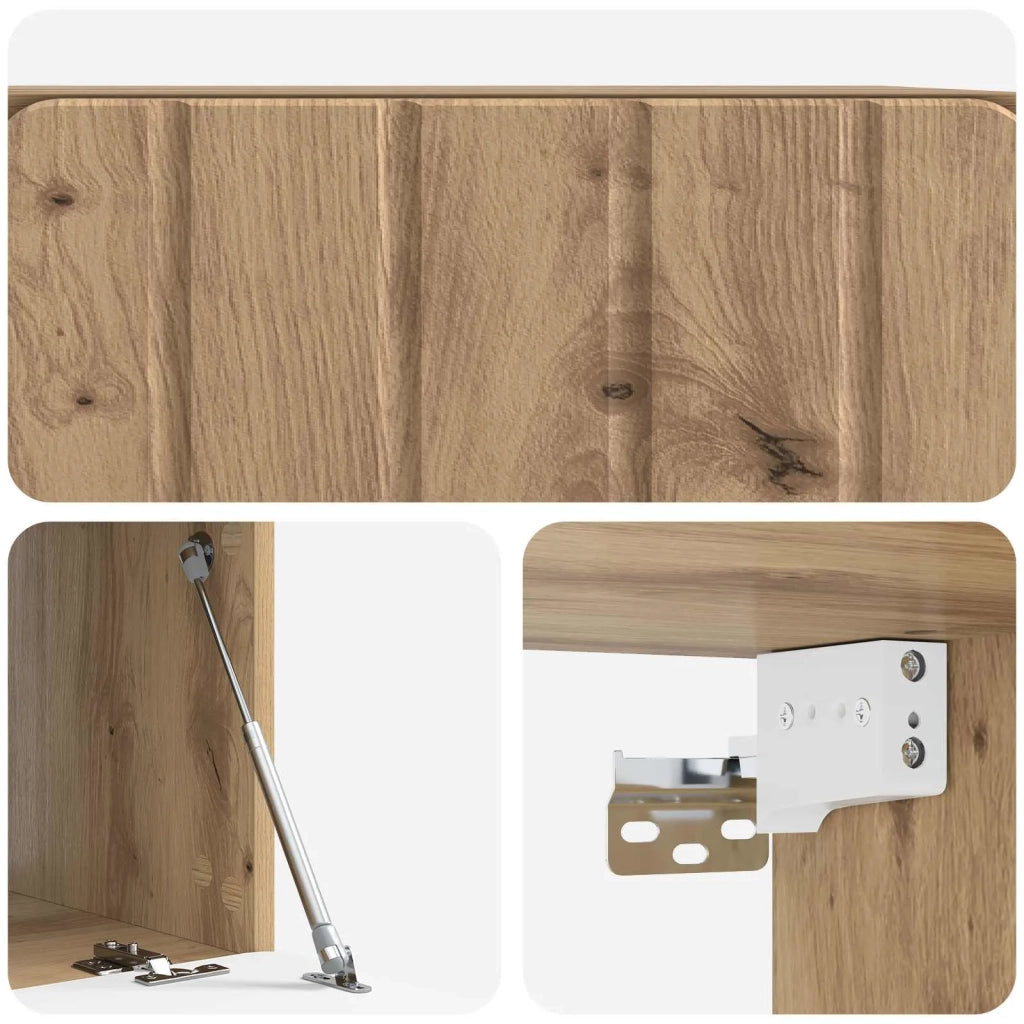 Mobile Porta TV da Muro Rovere Artigianale 59,5 x 41 x 30 cm