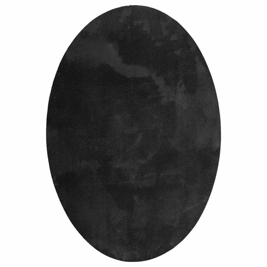Tappeti per area Ovale HUARTE Nero 120 x 170 cm 100% Poliestere 4103651