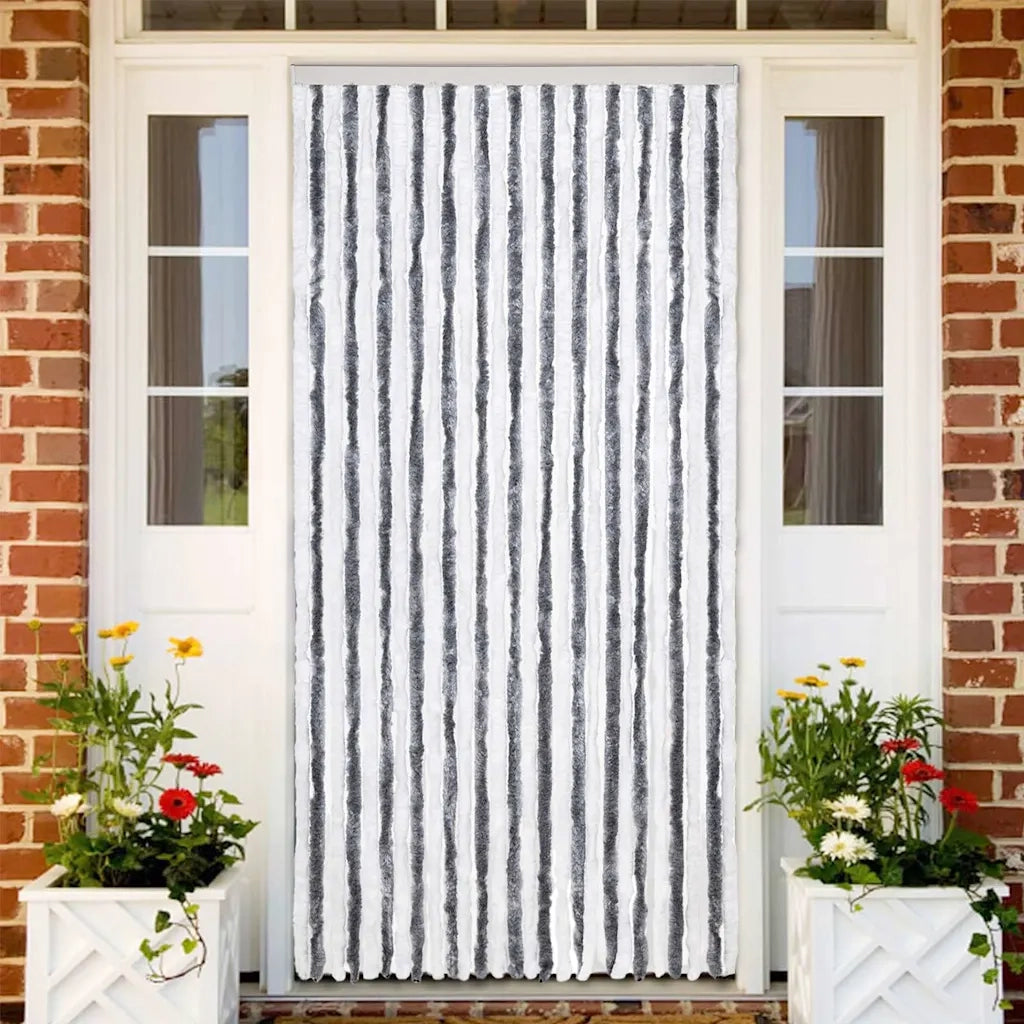 Zanzariera Grigio e Bianco 118x220 cm Ciniglia CFW2124065