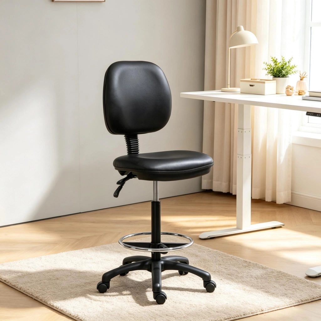 SGABELLO da Ufficio Regolabile 69-91 cm con Schienale Nero