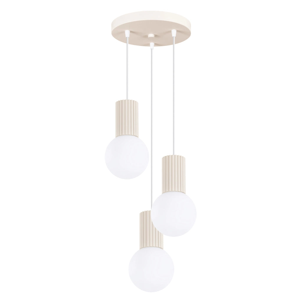 Lampada a sospensione SFERA beige 3 sfere G9 Pure Lume