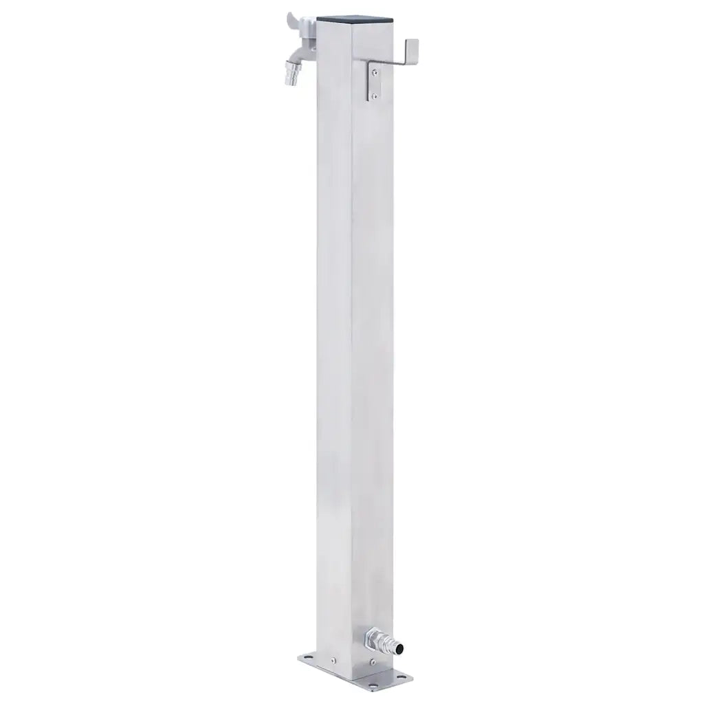 Colonna d'Acqua da Giardino 40 cm Acciaio Inox Quadrato