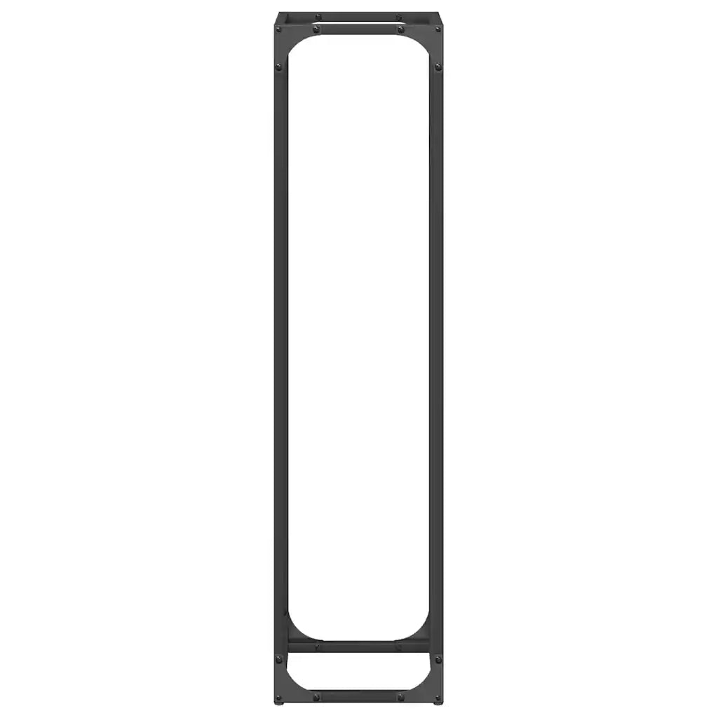 Rastrelliera per Legna da Ardere Nera 25x25x100 cm CFW5008672