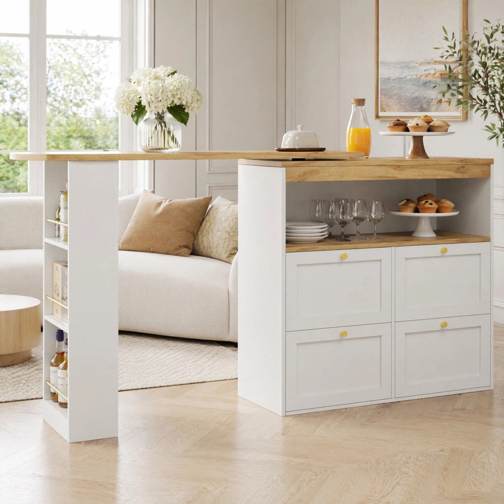 Mobile contenitore modulare girevole 360° in MDF bianco