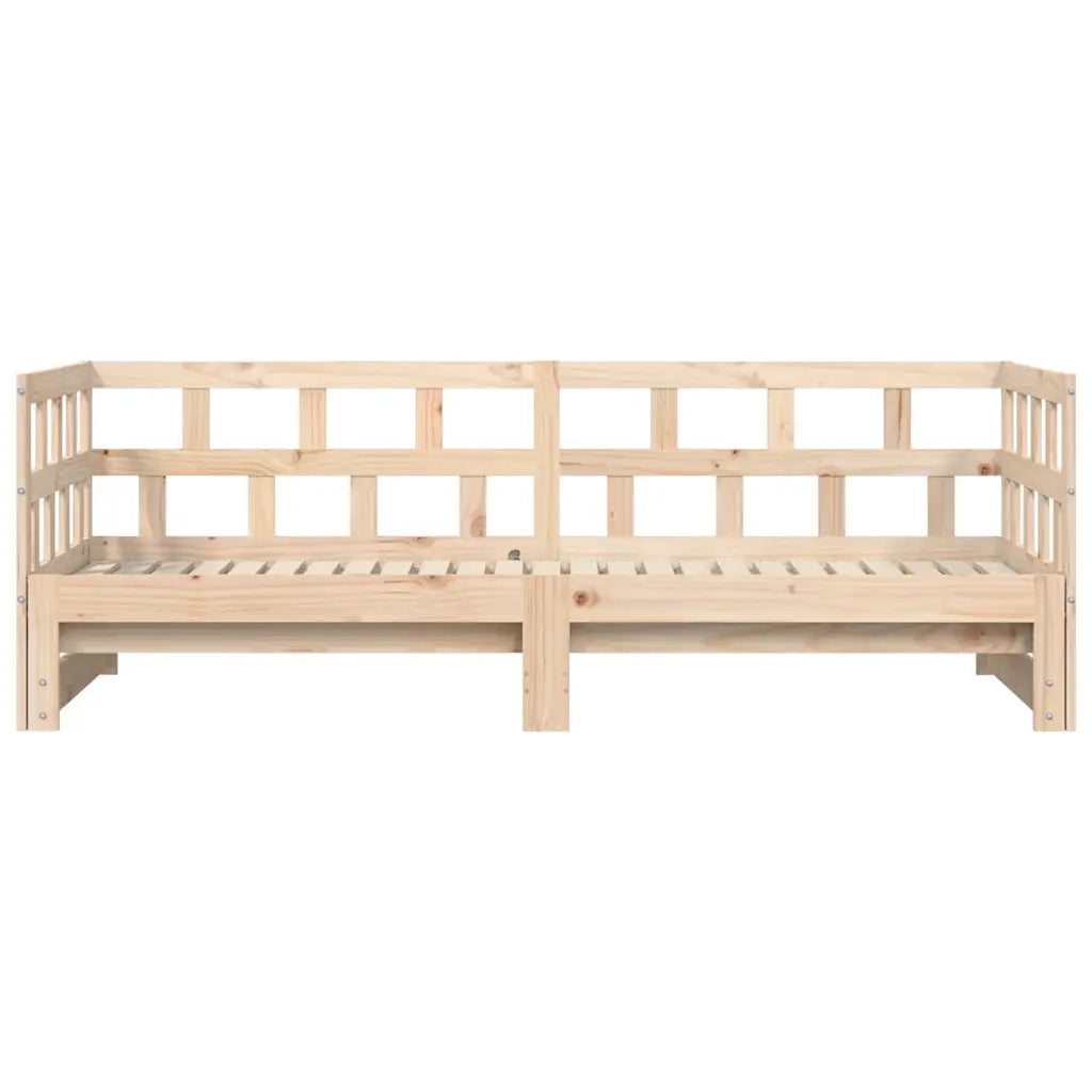 Divano Letto con Letto Estraibile 80x200cm Legno Massello Pino