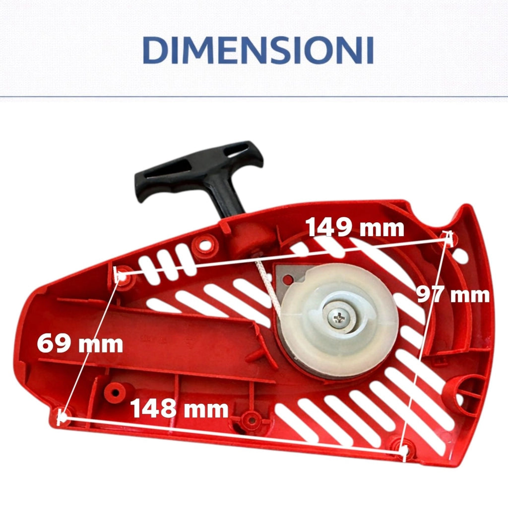 Starter avviatore per Motosega Decespugliatore a scoppio 25CC Carter OX