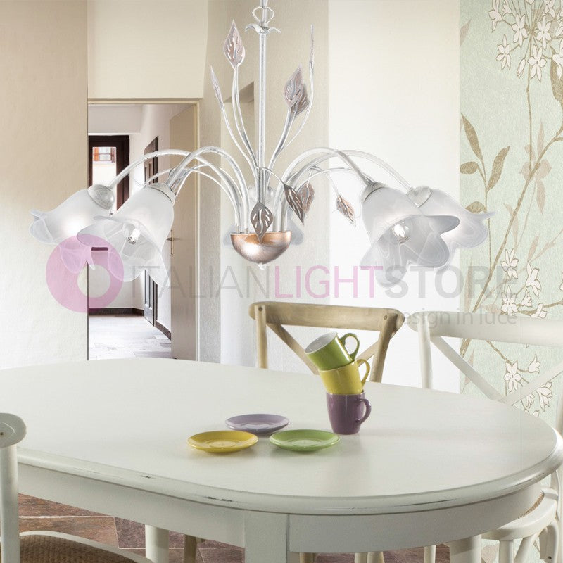 PIENZA Lampadario in Ferro Rustico a 5 Luci Stile Fiorentino