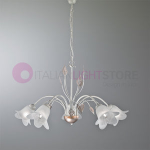 PIENZA Lampadario in Ferro Rustico a 5 Luci Stile Fiorentino