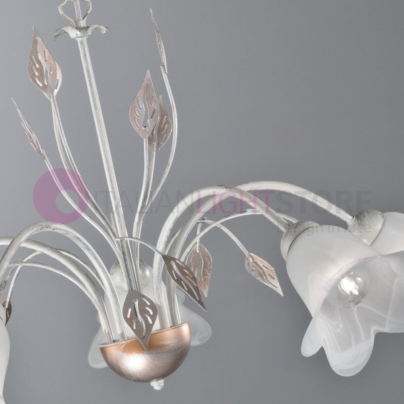 PIENZA Lampadario in Ferro Rustico a 5 Luci Stile Fiorentino