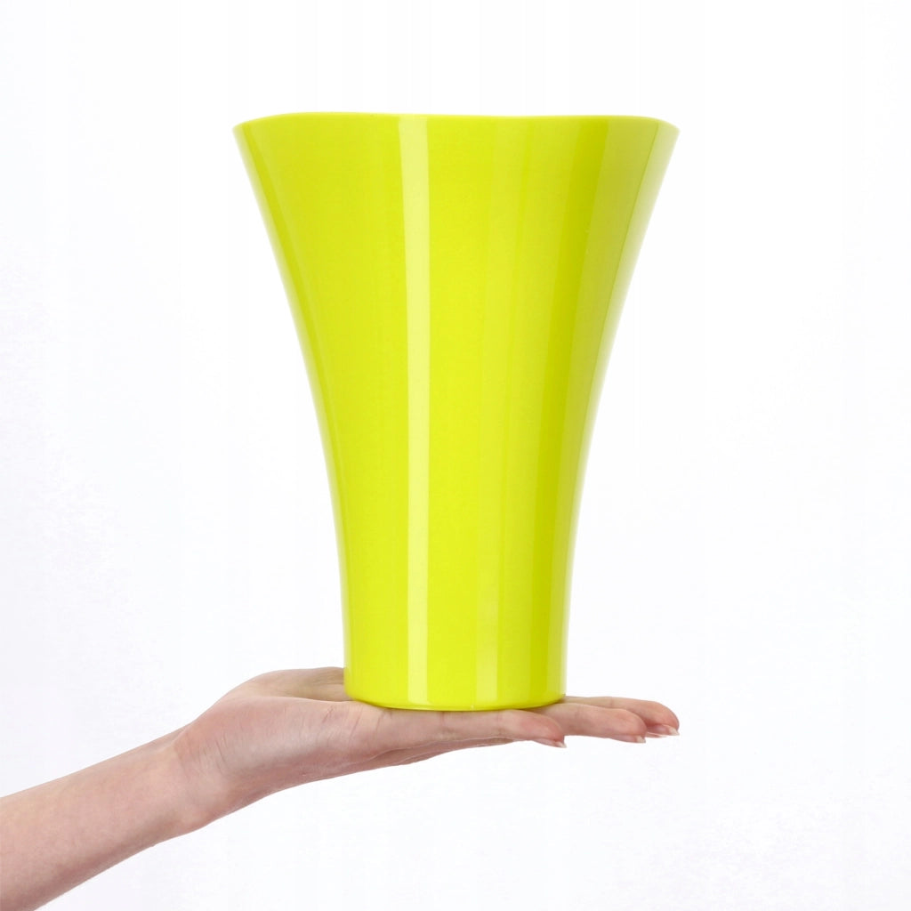 Vaso da fiori KADAX, vaso da fiori, copripianta, supporto per fiori, plastica, giallo, 16,5 cm