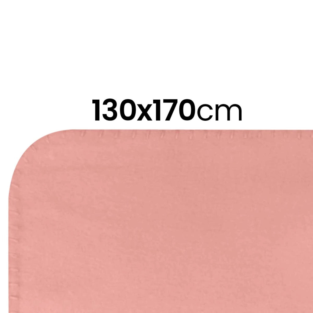 Coperta in morbido pile 130x170 cm calda per divano e letto Corallo Inny