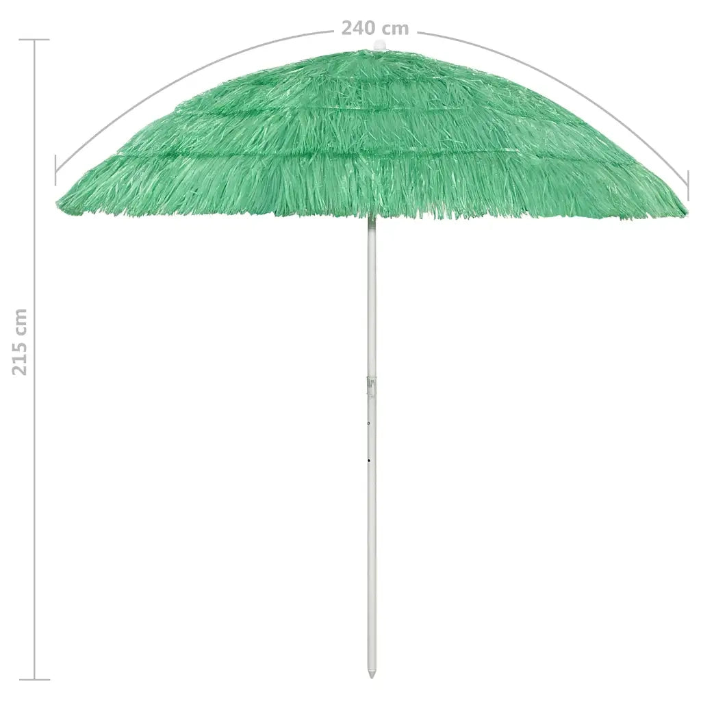 Ombrellone da Spiaggia Hawaii Verde 240 cm 314698
