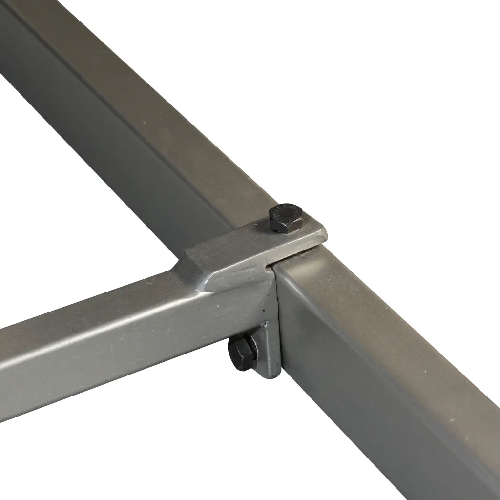Tavolo da Pranzo in Legno Massello di Acacia e Acciaio 180 cm 244797