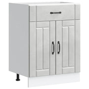 Mobile da cucina ergonomico Lucca grande capacità 60 x 46 x 81,5 cm legno composito grigio cemento 02_0050086
