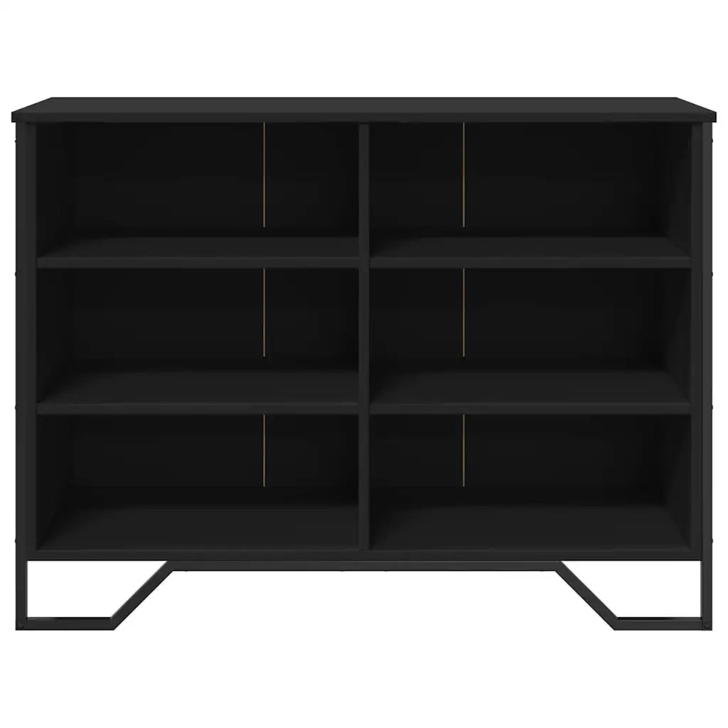 Credenza Nera 101x35,5x74,5 cm in Legno Multistrato 848554