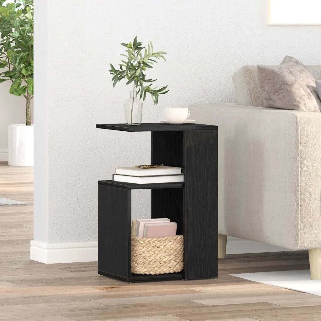 Tavolo laterale Rovere Nero 36 x 30 x 56 cm Legno multistrato 862630