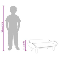 Divano per Bambini Grigio Scuro 70x40x24 cm in Tessuto 3196345